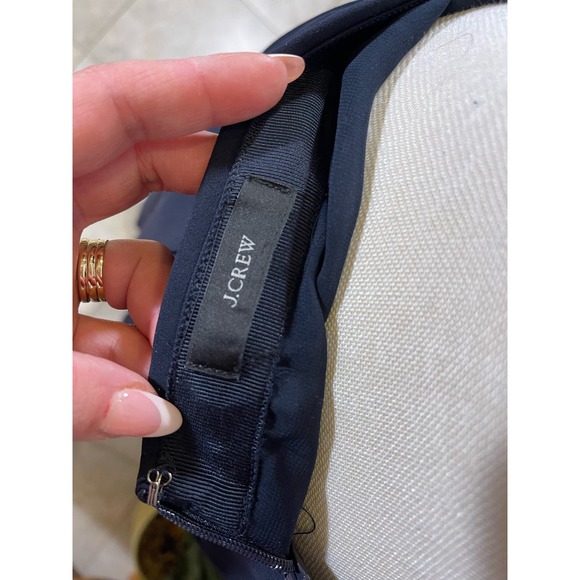 J Crew 2/4 wide pleated navy  midi skirt - Picture 6 of 7